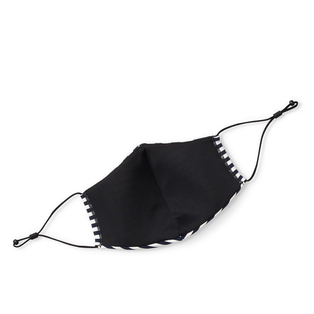Victoria's Secret Reusable Face Mask Black White Stripes NEW - Picture 4 of 5